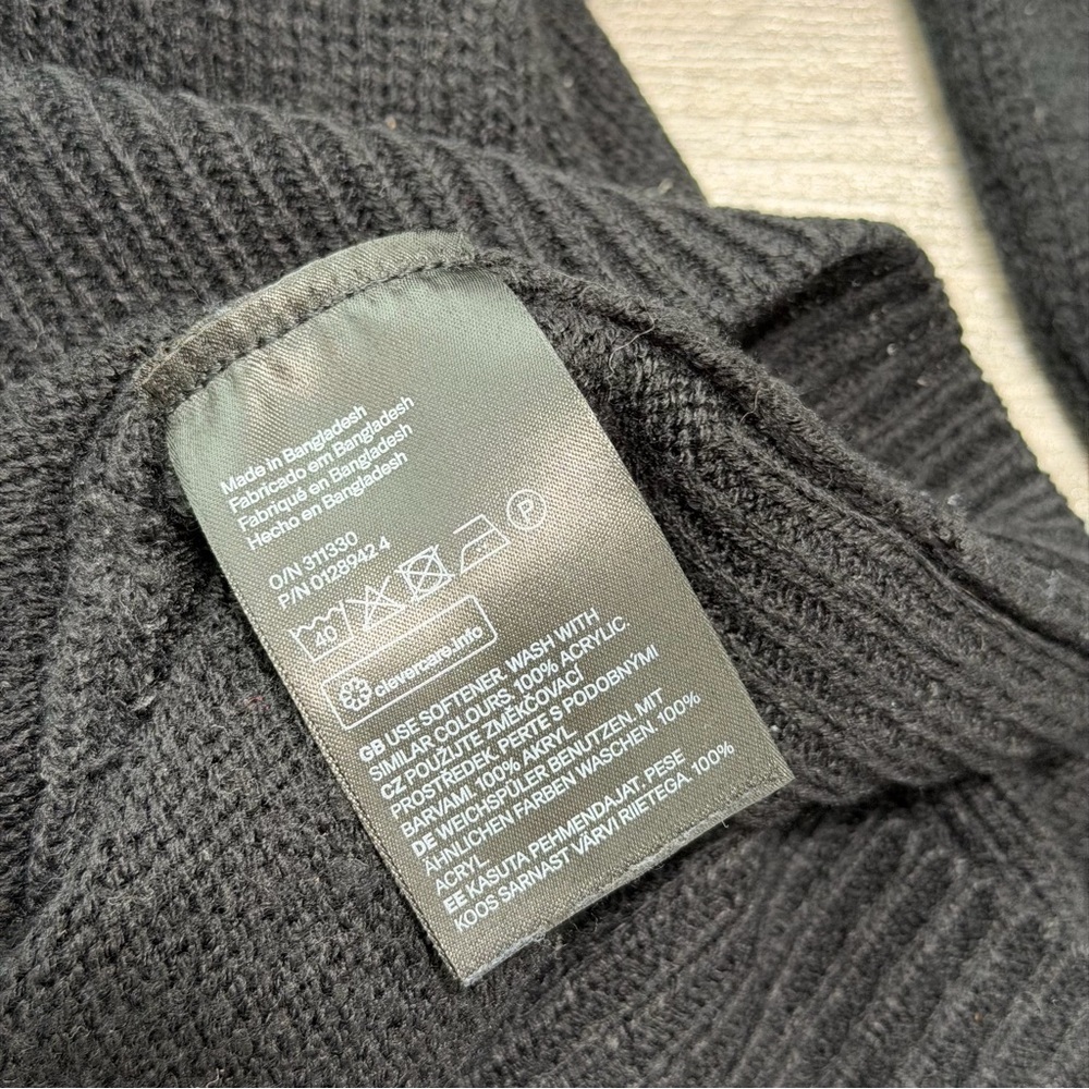 H&M Black Off-Shoulder Ribbed Knit Sweater Dress - Picture 6 of 6